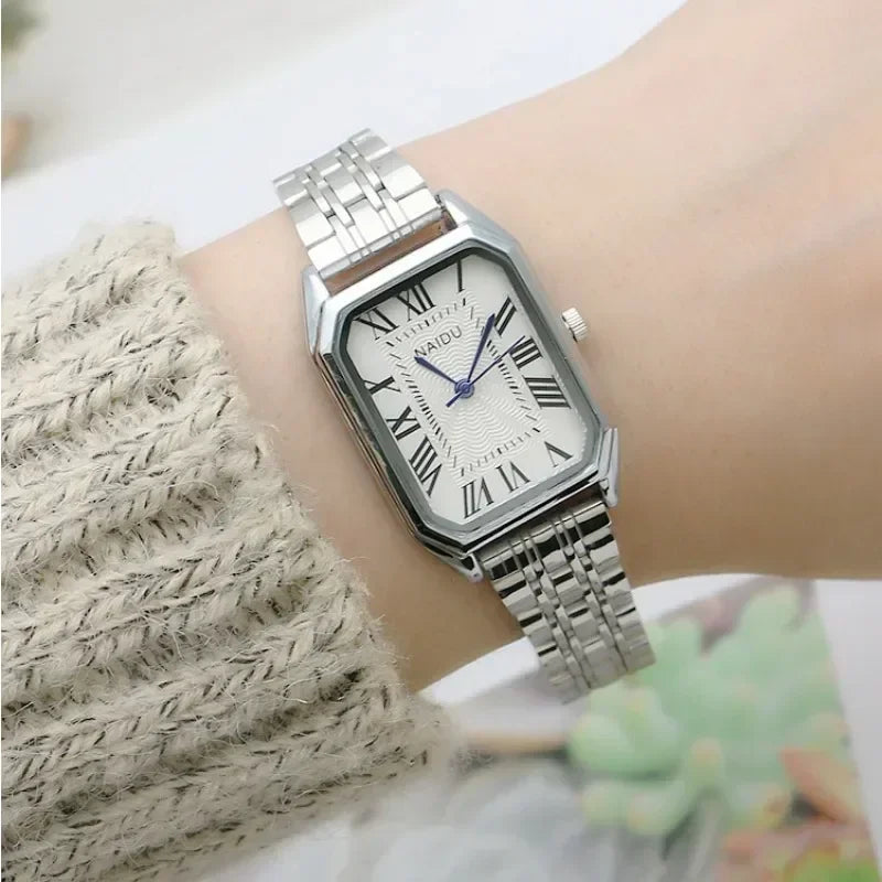 Retro Brown Leather Strap Women Watches Qualities Ladies Stailless Steel Wristwatches Fashion Brand Fashionable Relogio Feminino