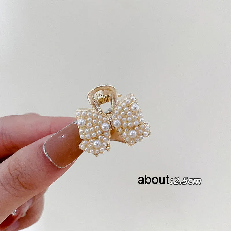 20 Styles Small Pearl Hair Claw Clip For Girls Bow Hairpin Flower Mickey Hairclip Women Mini Bangs Crab Clip barette Accessories
