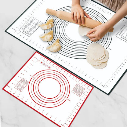 60*46cm Silicone Pastry Mat Extra Thick Non Stick Baking Mat with Measurement Kitchen Fondant Dough Rolling Mat