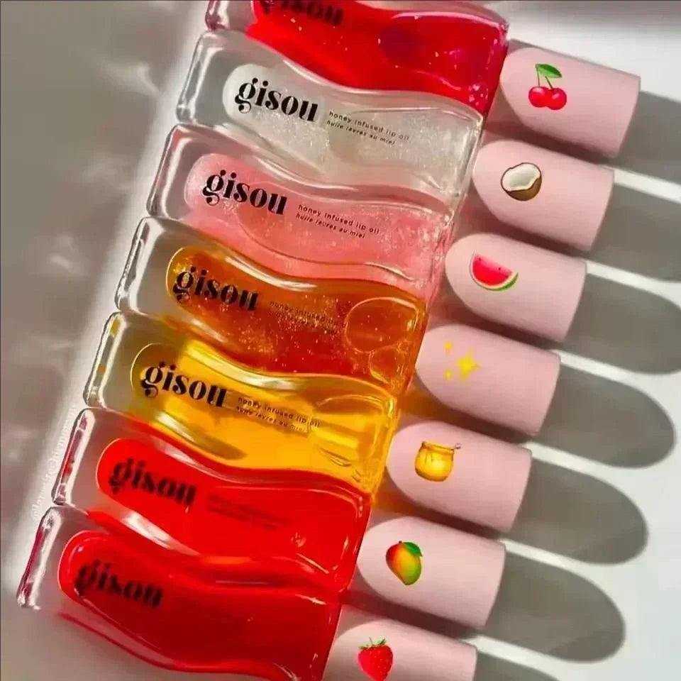 Gisou Watermelon Strawberry Essence Reduce Lip Line Gloss Easy To Carry Makeup Care Remove Dead Skin  Lip Oil Honey Nourish Hair