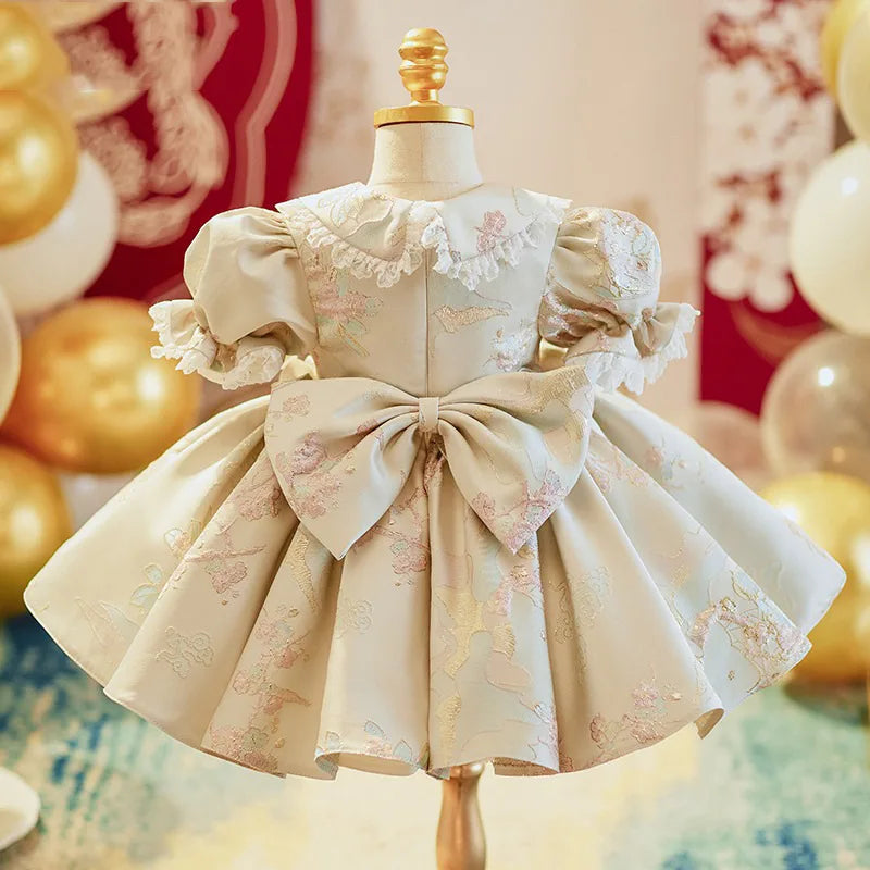 A.Girls' Little Host Princess Dress for First Birthday and Birthday Celebration