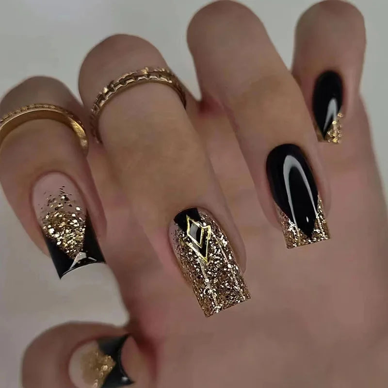 Wholesale Price Press On Nails Ballerina Medium Coffin False Nails French Tip Nails Manicure Stick On Nails Acrylic Fake Nails