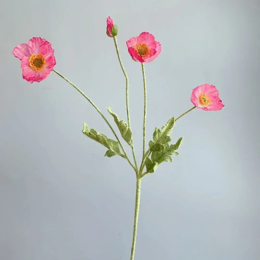 Artificial Poppy Flowers Bouquet Silk Fake Flowers For Home Garden Decor Marriage Party Wedding Decoration DIY Vase Accessories