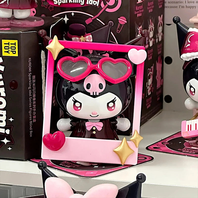 Sanrio Characters Kuromi Blind Box Sparkling Idol Series Trendy Doll Garage Kit Desktop Ornament Children Birthday Toy Gift