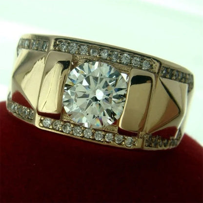 Fashion Couple Rings Romantic Women Rhinestones CZ Rings Set Trendy Men Stainless Steel Zircon Stone Rings Wedding Band Jewelry