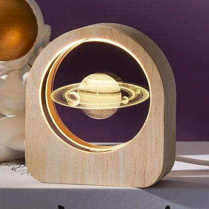 3D Crystal Glass Craft Decoration Laser Engraved Solar System astronomy Valentine's Day gift Birthday Gift Desktop Decoration