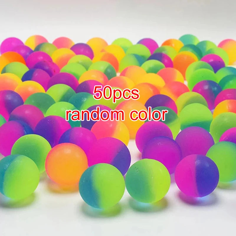 10~100pcs 25mm Bouncing Balls Rubber Elastic Ball Mixed Style Indoor and Outdoor Children Toy Balls Float Ball Birthday Gift TMZ