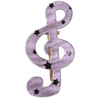 Stylish Striped Star Musical Note Resin Hair Clip Elegant Barrettes Daily Hairpin For Women Girls Fashion Accessories