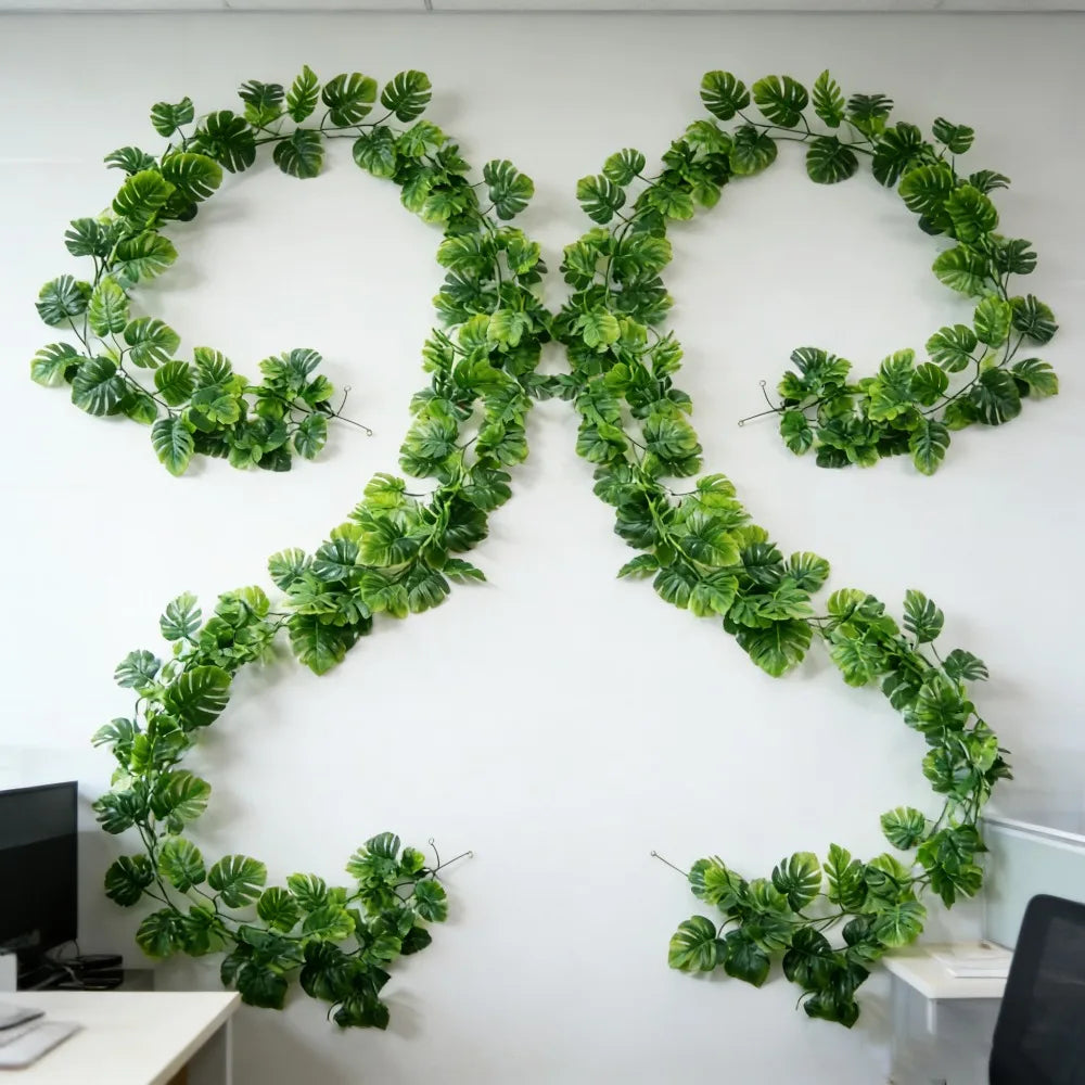 172cm Persian Fern Hanging Artificial Plant Turtle Leaf Vines for Christmas Autumn Garden Wedding Party Wall Balcony Decor