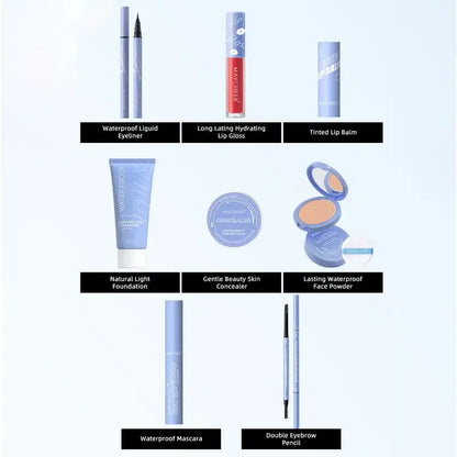 All-In-One Makeup Set,Full Makeup Kit Gift Include Concealer,Foundation,Eyeliner,Eyebrow Pen,Mascara,Lipstick Makeup for Women