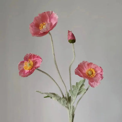 Artificial Poppy Flowers Bouquet Silk Fake Flowers For Home Garden Decor Marriage Party Wedding Decoration DIY Vase Accessories
