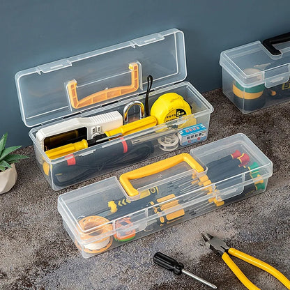 1/7pcs Tool Parts Storage Box , Multi-Compartment Transparent Organizer for Home Use, Portable Sorting Box for Screws, Wrenches