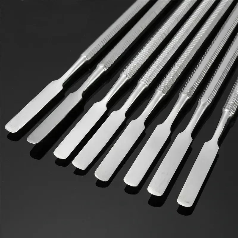 5/10Pcs Stainless Steel Mixing Spatula Tool Spatuler Rod Dental Nail Art Makeup Foundation Eyeshadow Mixing Stick Color Tools