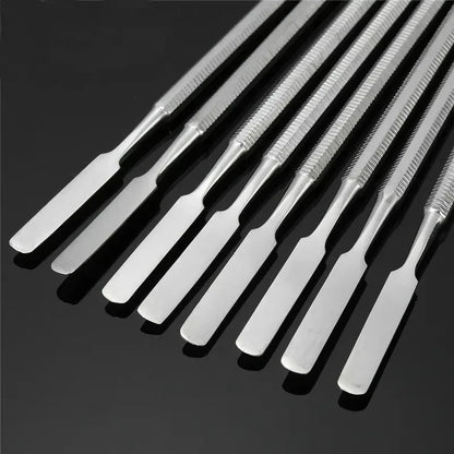 5/10Pcs Stainless Steel Mixing Spatula Tool Spatuler Rod Dental Nail Art Makeup Foundation Eyeshadow Mixing Stick Color Tools