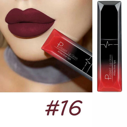 Matte Liquid Lipstick 17 Colors, Long Lasting Lip Gloss, Velvet Lip Cream, High Pigment, Non-Stick Cup, Sexy Finish