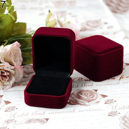 Jewelry Box Earring Ring Display Storage Organizer Square Lid Open Box Case Gift Ring Box Wedding Marry Gifts