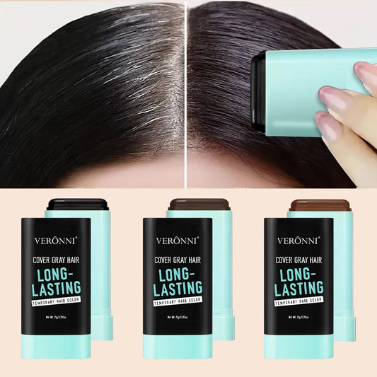 20g Portable Touch-Up Hair Stick,Temporary Hair Dye Stick - Quick Gray Coverage With Applicator Brush,Lasting Beard Color Sticks