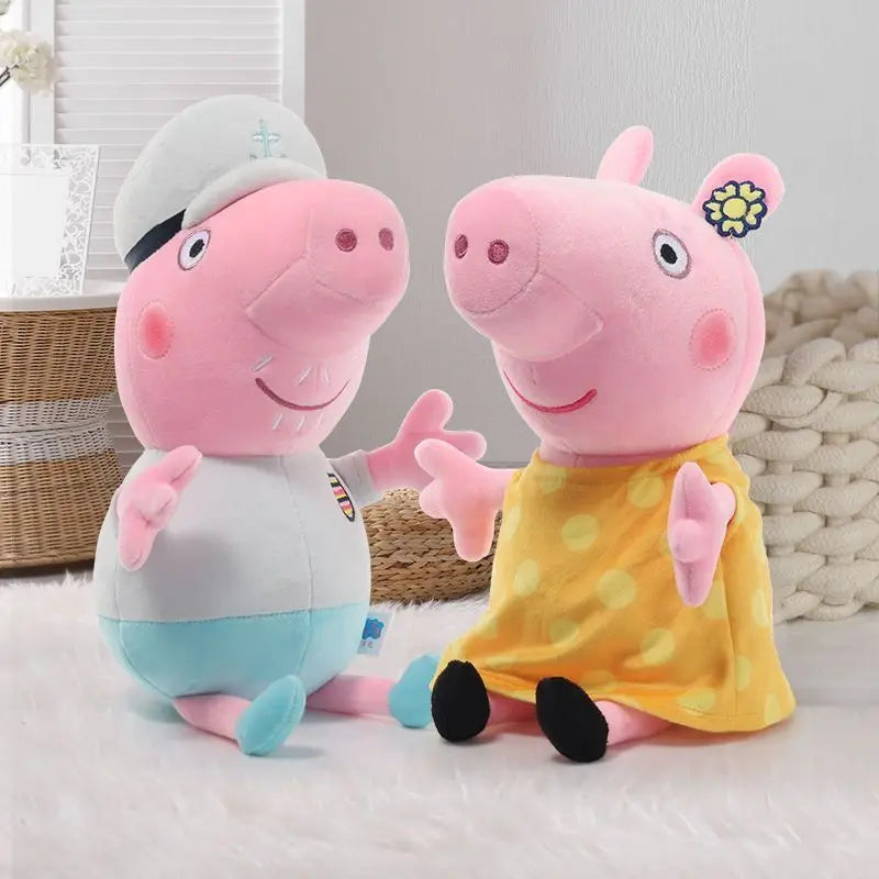 Hot Sale Peppa Pig Plush Toys George Pig Daddy Pig Mom George Dinosaur Family Pig Soft Plush Toys Kid's Gifts Can Be Sent Away