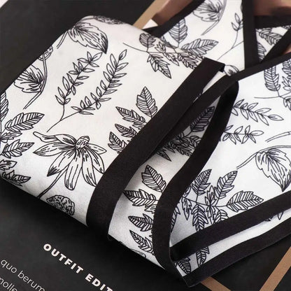 Spring Hairbands Ins Long Scarf Korean Style Scarves Floral Hair Bands Flower Printed Scarf Satin Silk Scarf Women Hair Ribbon