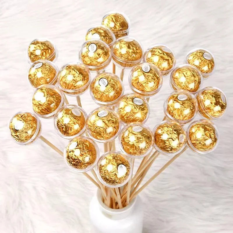 10Pcs Chocolate Packaging Outer Shell Bouquet Plastic Transparent Chocolate Cup Holder Birthday Party Gift Decoration
