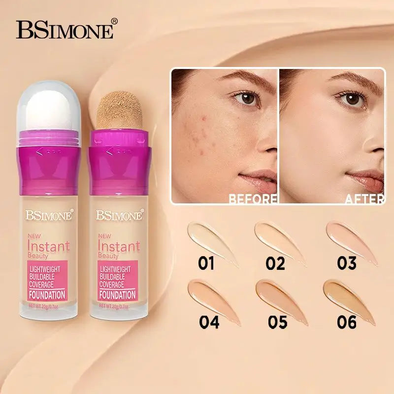 1Pc BSIMONE Matte Liquid Foundation Sponge Applicator – Oil-Control, Long-Lasting, Waterproof BB Cream For Brightening