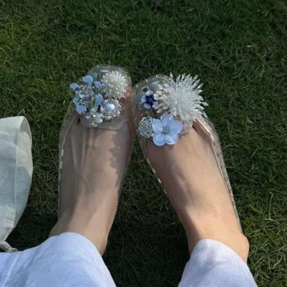 Crystal Flower Shoe Clips Shoes Accessories Tassel Pendant Flower Shoe Buckles Cool Show Sweet Fashion Shiny Shoe Ornaments