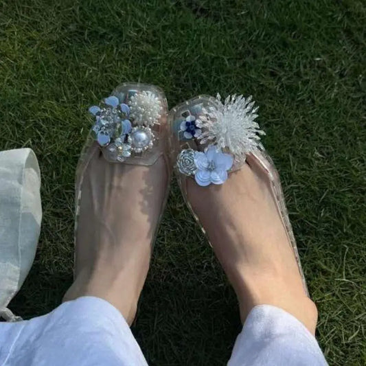 Crystal Flower Shoe Clips Shoes Accessories Tassel Pendant Flower Shoe Buckles Cool Show Sweet Fashion Shiny Shoe Ornaments