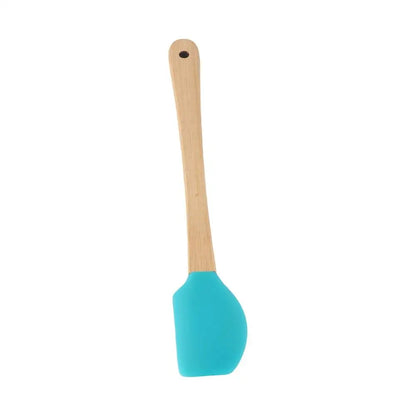 Pastry Heat Resistant Non-stick Silicone Kicthen Utensils Wooden Handle Brush Cake Scraper Baking Tools Spatula