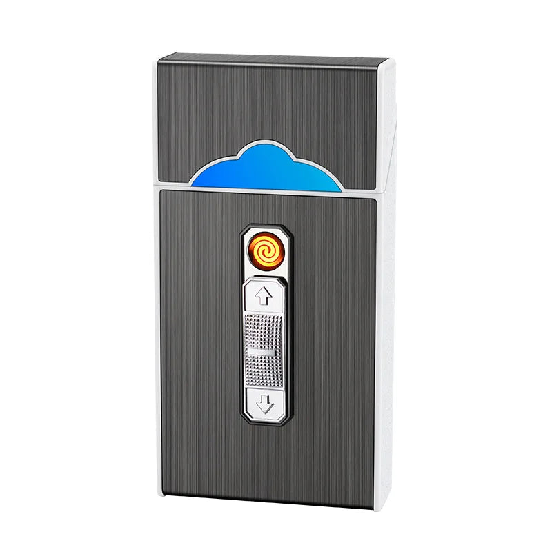 Multifunction Lighter Cigarette Box Integrated Portable Cigarette Lighter Cigarette Box Lighter  for Men Smoking Accessories