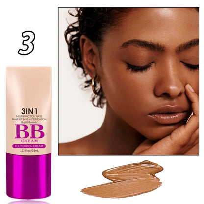 3 In 1 Multi-Function Base Make-UP Liquid Fundation Brighten &Smooth BB Cream Breathable Oil Control Poreless Skin Concealer