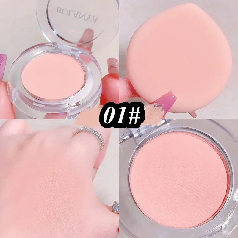 Girl Blush Peach Cream Makeup Blusher Palette Cheek Contour Pink Waterproof Cosmetic Beauty Powder Soft Smooth New Makeup Rouge