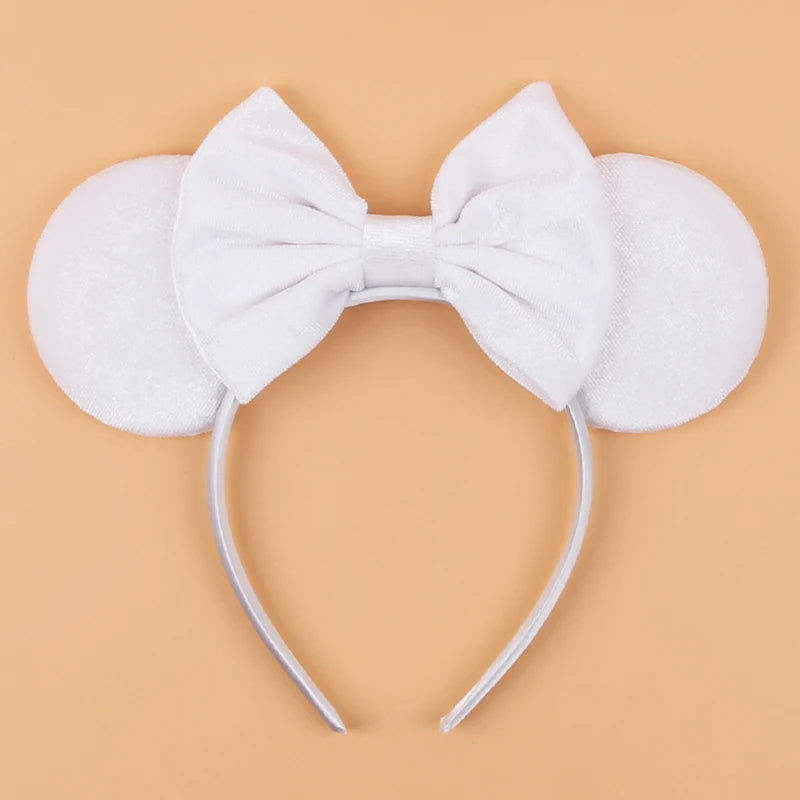 New Trendy Mouse Ears Headband Mickey 3.3"Velvet For Girls Soft Bow Hairband Halloween Festival Party Trip DIY Hair Accessories