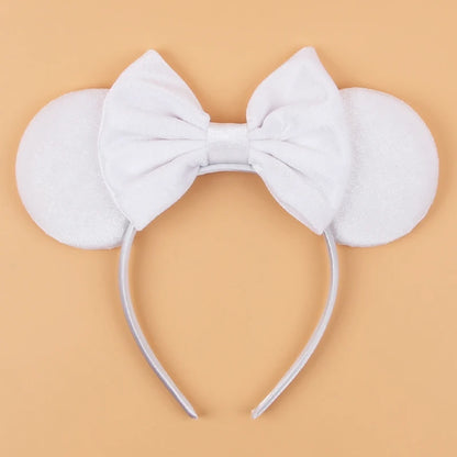New Trendy Mouse Ears Headband Mickey 3.3"Velvet For Girls Soft Bow Hairband Halloween Festival Party Trip DIY Hair Accessories