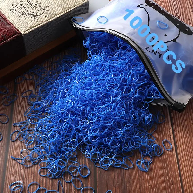 100pcs New Cute Girl Hair Bands Candy Color Elastic Rubber Band Hair Band Child Baby Headband Scrunchie Hair Tie Accessories