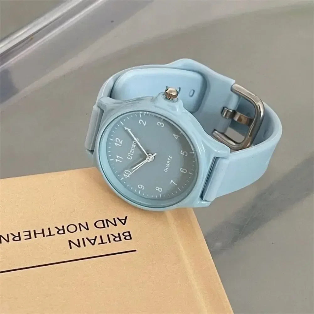 Casual Women Watches Simple Silicone Strap School Student Girls Quartz Wristwatches Creative Birthday Gift for Female