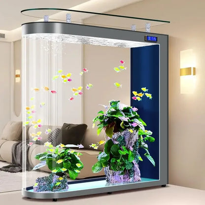 A139 Fish tank living room floor partition glass aquarium household medium and large screen self-circulation free water change