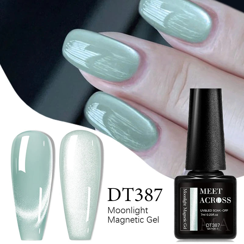 7ml Red Series Cat Magnetic Gel Nail Polish Sparkle Glitter Semi Permanent Nail Art UV Gel Varnish Manicure For Valentines Nails