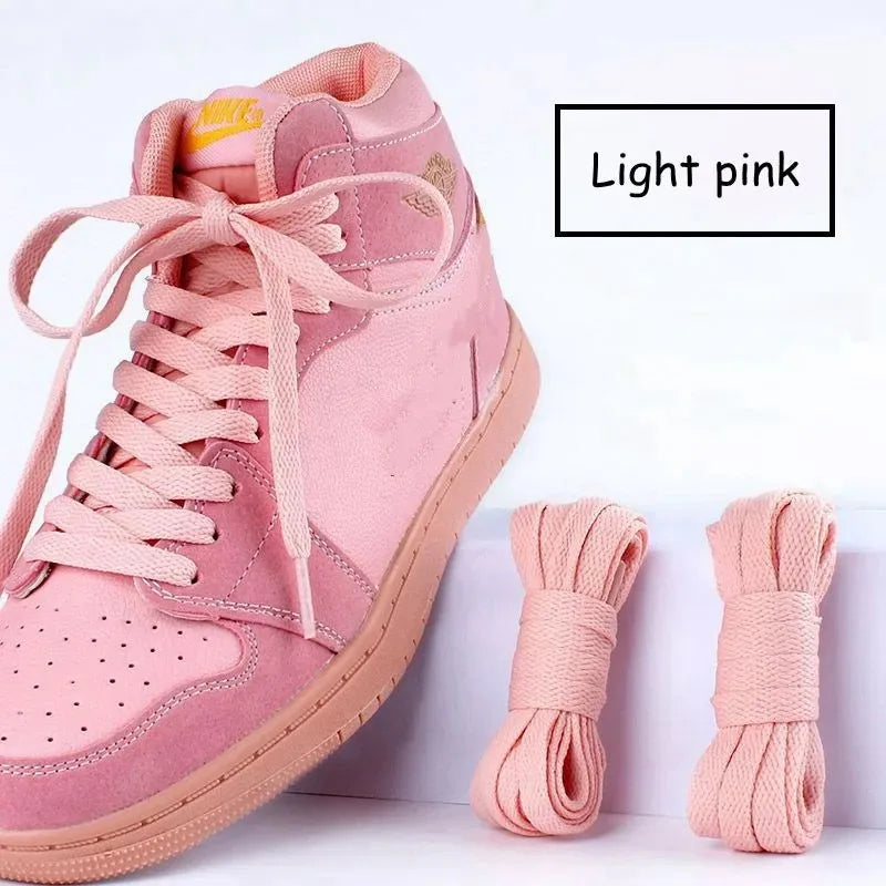 1 pair flat shoes Solid color shoelaces Canvas shoes sports and leisure shoelaces length 100/120/140/160/180cm Shoe accessories