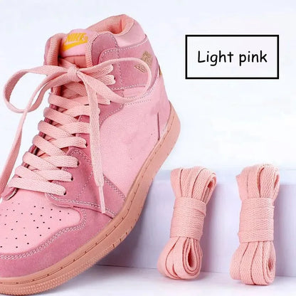 1 pair flat shoes Solid color shoelaces Canvas shoes sports and leisure shoelaces length 100/120/140/160/180cm Shoe accessories