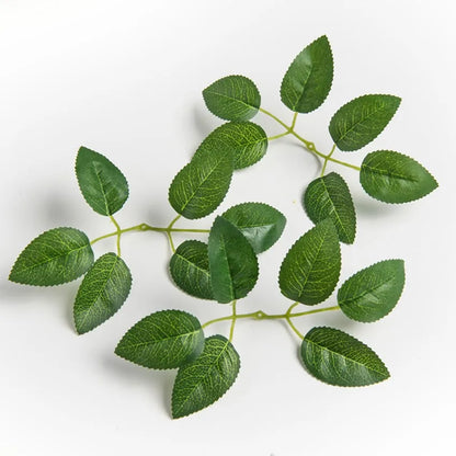 20 Pieces Silk Rose Leaves Fake Plant Wedding Decorative Wreath Christmas Decorations for Home Diy Decorative Artificial Flowers