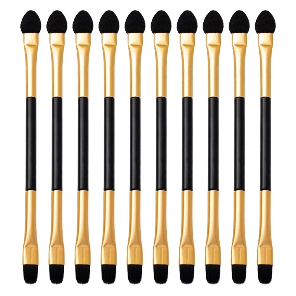 10PCS Fashion Beauty Makeup Tool Double-head Eyeshadow Brush Sponge Stick Eyeliner Applicator