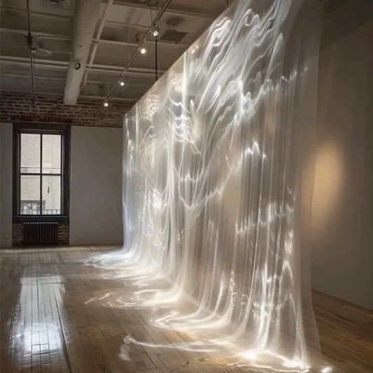 Multi colored water light flowing transparent yarn DIY wedding decoration scene sewing wedding dress evening gown fabric