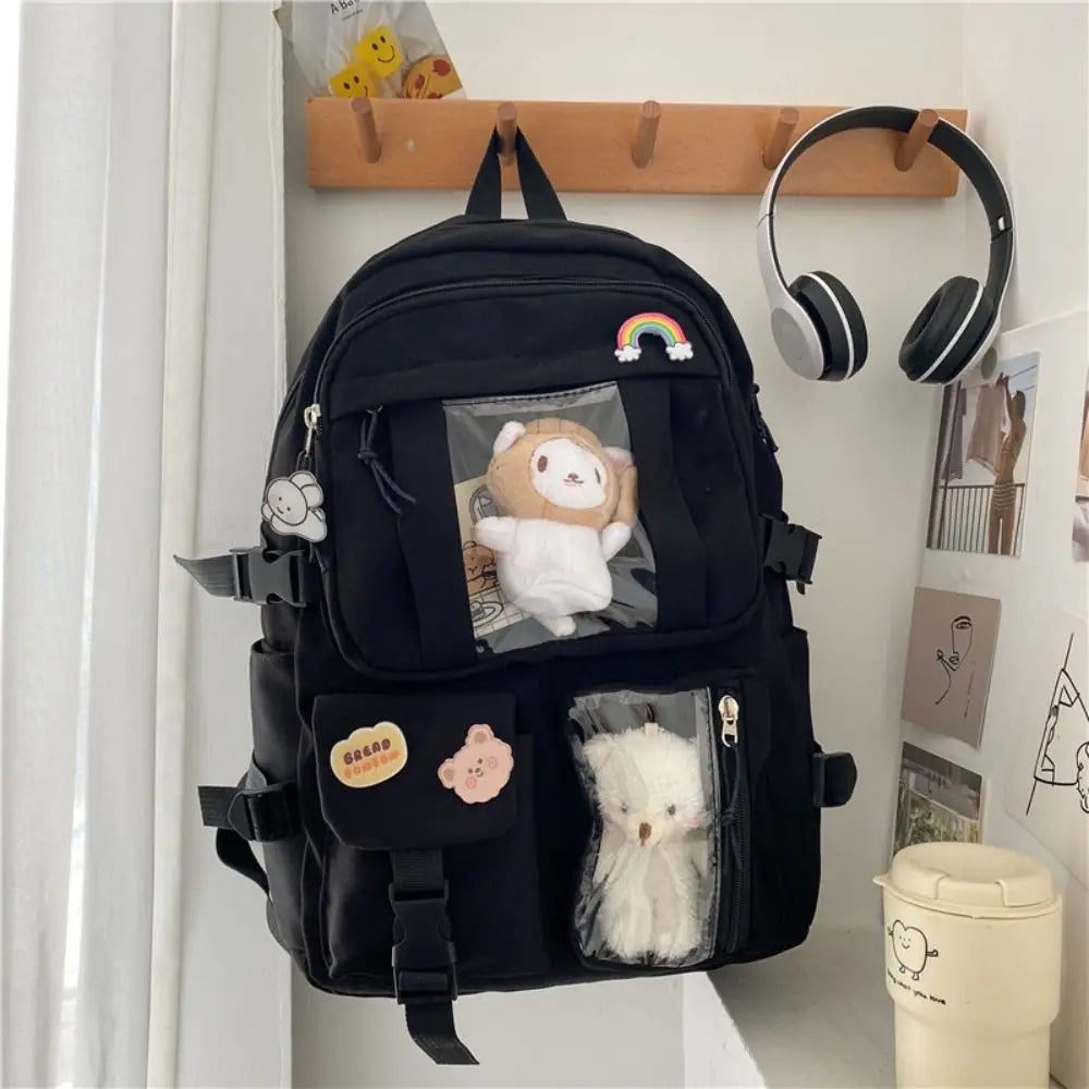 Multifunctional Waterproof Book Bag Nylon Large Capacity Backpack Travel Backbag Gift