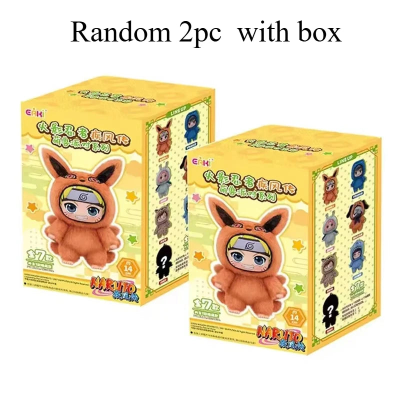 HOT!!Shippuden Beast Party Series Cute Plush Doll Toy Cartoon Backpack Pendant Anime Peripheral Gift Box Naruto Blind Box Gift