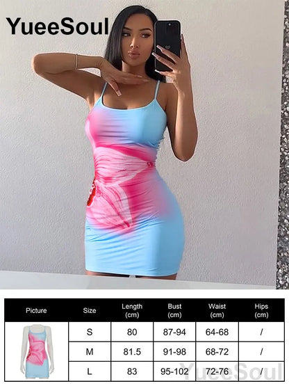 Blue Mini Dress Summer Sleeveless Slim Sexy Women Dresses 2025 New Sweet Cute Evening Party Casual High Street Y2K Dress