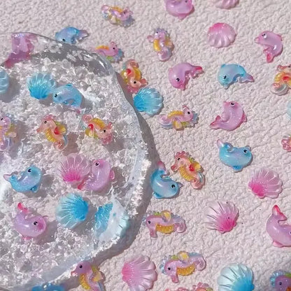 20PCS Multi Shape Kawaii Accessories Nail Art Charms Sweet Candy Gummy Bear Lollipop Resin Nail Art Rhinestones Decoration Parts