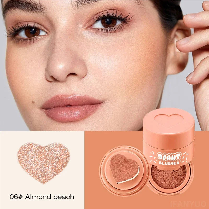 Love Seal Blusher Air Cushion Blush Cream Waterproof Long-lasting Cheek Rouge Brighten Skin Multi-use Natural Face Makeup Blush