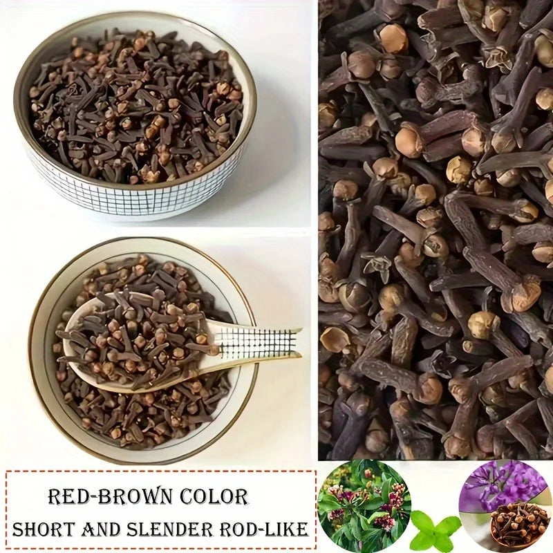 30G/50G/100G High-Quality Large Red Clove Buds, Packed in High-Sealing Black Kraft Bags, Natural Aromatherapy Ingredients, Long-Lasting Fragrance, Deodorizes and Freshens the Air | Purifies the Air in the Bedroom | Improves C