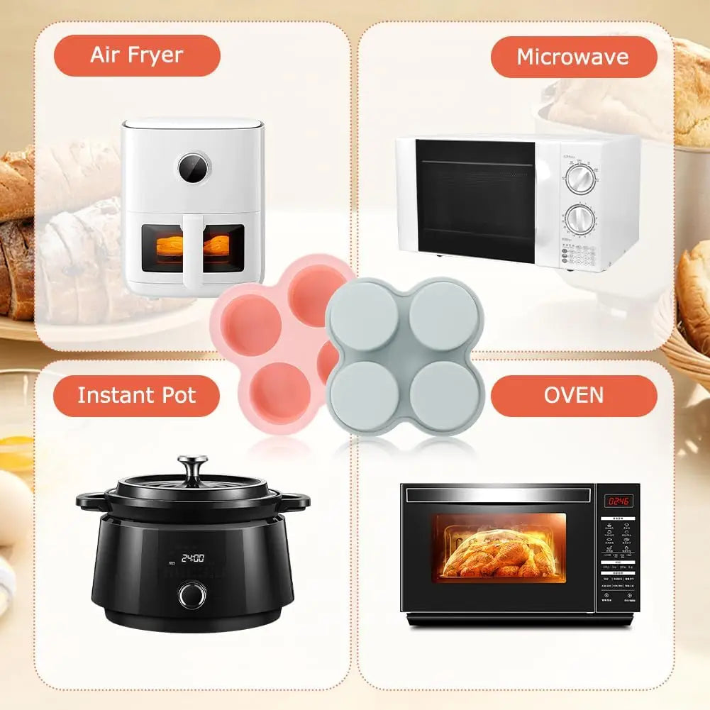 1PC Reusable Silicone Air Fryer Egg Mold Non-Stick Cupcake Molds for Air Fryer Toaster Oven, Air Fryer Accessories for Baking