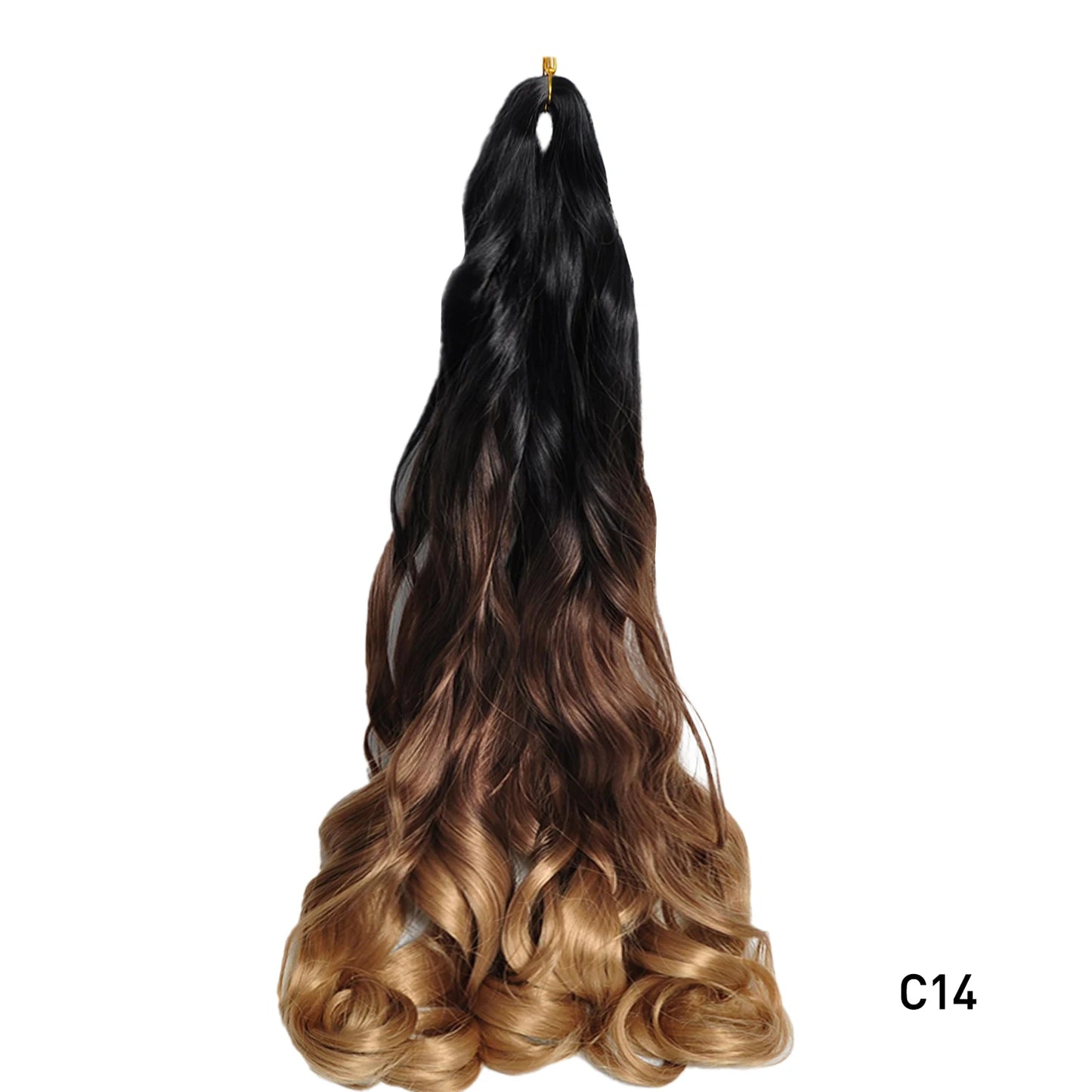 Loose Wave Spiral Curl Braids Synthetic Hair French Curls Braiding Hair Extensions High Temperature Ombre Pre Stretched Hair